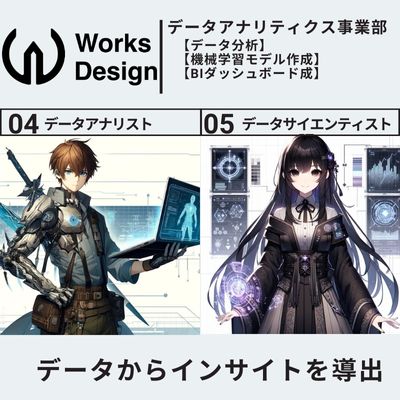ワークスデザイン株式会社。採用求人。データアナリスト。データサイエンティスト。